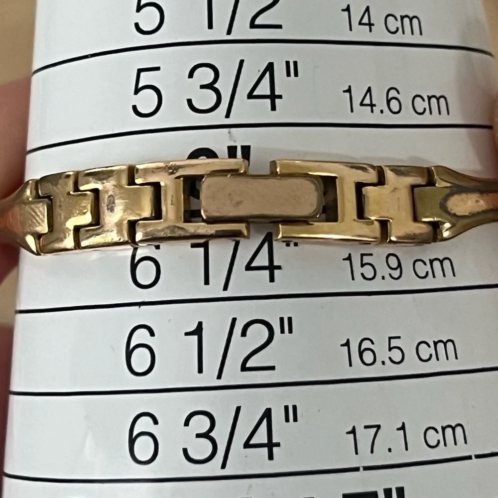 Belair Luxury Ladies Watch White Rectangular Dial Gold-Tone Bangle Bracelet